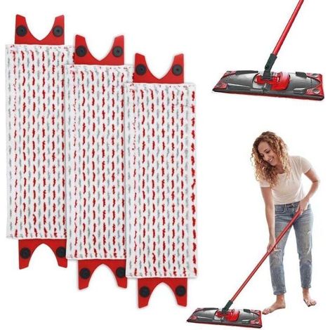 3-teiliges Nachfüll-wischmopp-set Für Vileda Mikrofaser-wischmopp-set, Passend Für Vileda Ultramax Wischmopp/ultramax Plus/easy Wring Ultramax Saugfähiges Nachfüllpad, 46 ×