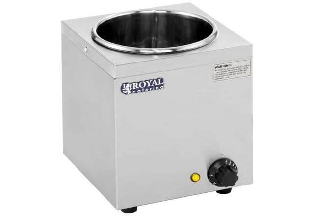 Royal Catering - Bain Marie Rund Speisenwärmer Wasserbad Suppenstation Warmhalter 1 Behälter