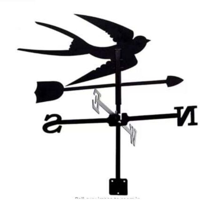 Schwalben-wetterfahne, Dekorative Wetterfahne, Windrichtungsanzeige-set Für Garten Und Rasen, Wetterfahnenhalterung Aus Metall