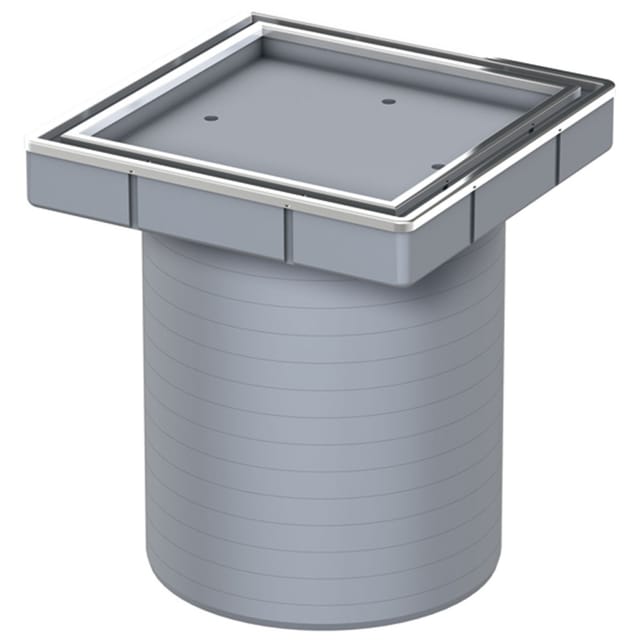 ACO Easy-Flow Aufsatzstück ABS 149x149 K3/ Rahmen u./Einsatz befliesbar/ V2A, 5141.24.00