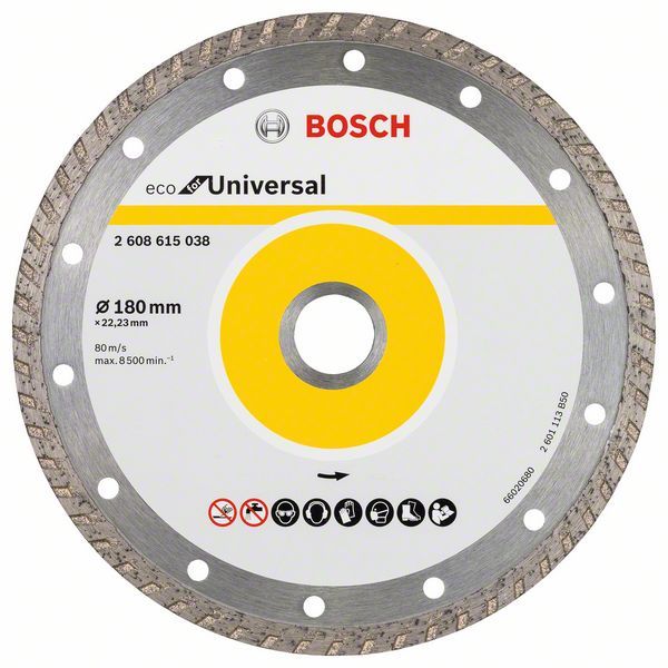 Diamanttrennscheibe 180x22,23mm 10 Stück Bosch Eco For Universal Turbo