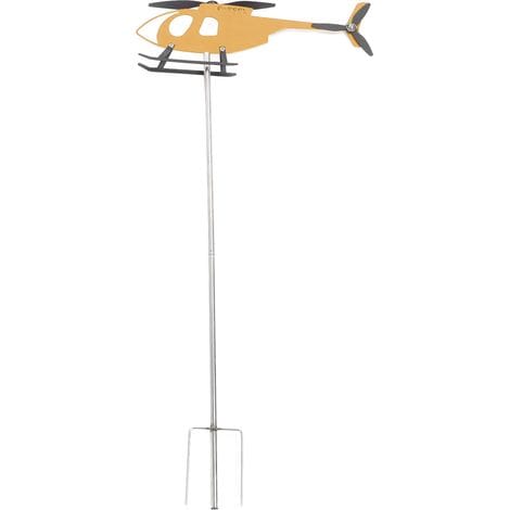 Rosvola Wetterfahne In Flugzeugform, Windmühle Für Den Außenbereich, Skulptur Für Garten Und Hof, Dekoration, Geschenk Für Flugzeugliebhaber, Gelb