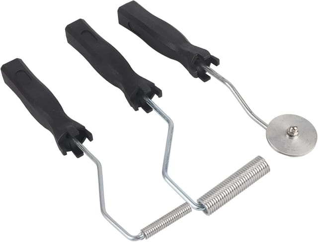 BEBUSINGOTO 3-teiliges Set aus Blasenentfernerrolle, Blasenpaddel, Aluminiumlegierung-Glasfaser-Set für Formen, Harz und Verbundwerkstoffe