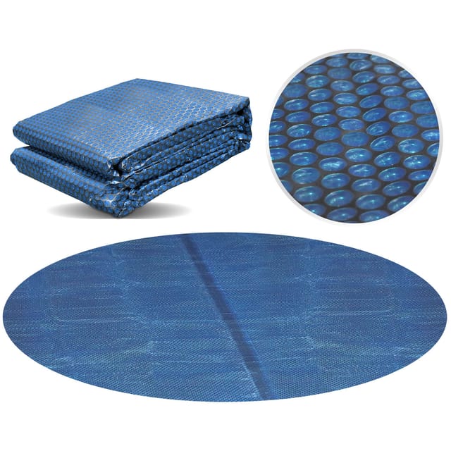 Pool Solarfolie ø 366 cm rund schwarz/blau - Miganeo