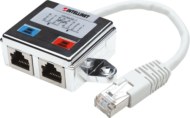 Network Solutions RJ45 Verteiler 2 Port ftp silber (504195) - Intellinet
