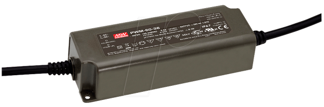 Mean Well - PWM-60-12 LED-Treiber, LED-Trafo Konstantspannung, Konstantstrom 60 w 5 a 12 v/dc dimmbar