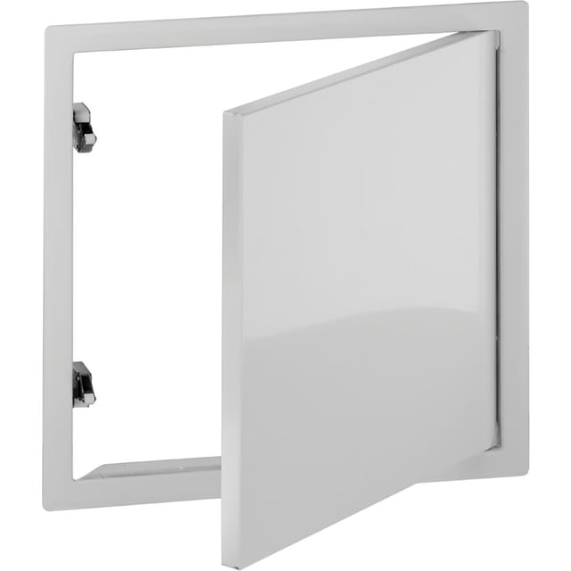 Revisionstür Softline mit Schnappverschluss 400x400 mm Stahl weiß RAL9016 - Upmann