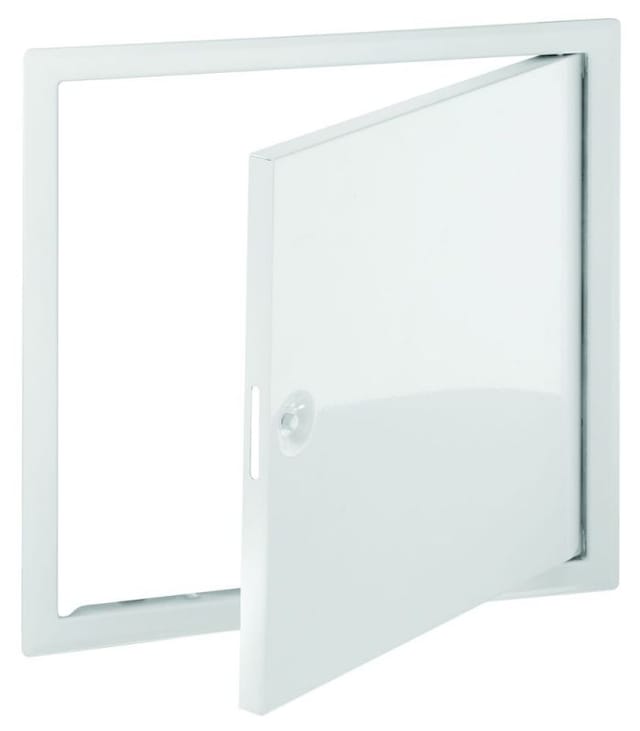 Upmann - Revisionstür Softline Vierkantverschluss Stahl weiß RAL9016 200x200 mm