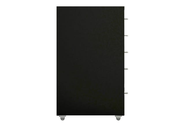 Rollcontainer Kökar mit 5 Schubladen 69x28x41 cm Schwarz matt [en.casa]