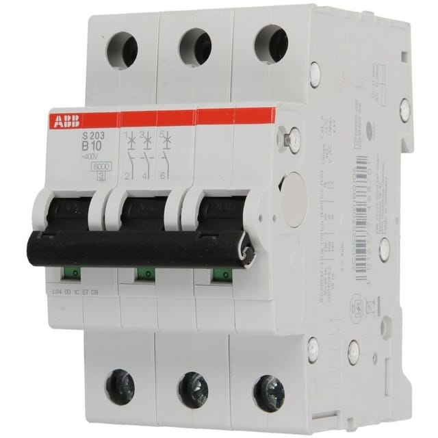Le Sanitaire - abb 2CDS253001R0105 S203-B10 Leitungsschutzschalter 3polig 10 a