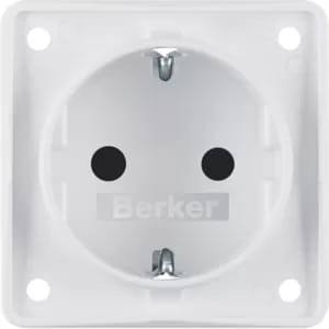 Berker Steckdose SCHUKO eh BS polarweiß matt 947792502