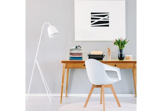 Dokumentenablage, 4 Fächer, Briefablage, Büro Organizer für A4 Papier, h x b x t: 27 x 25,5 x 34,5 cm, weiß - Relaxdays