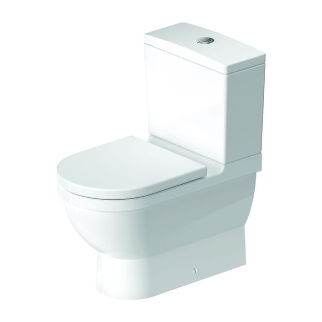 Starck 3 Stand wc für Kombination 660x370x430mm, Weiß Hochglanz, 6l, Tiefspüler, geschlossen, waager. ohne Spülkasten - Duravit