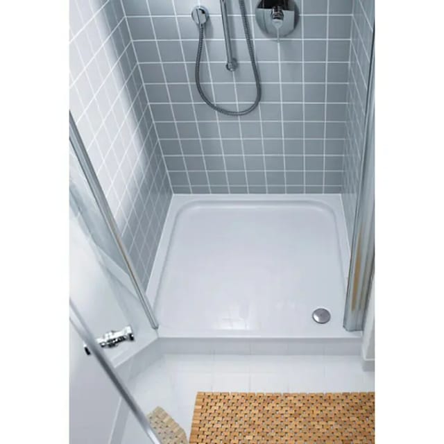 D-Code Duschwanne 800x800x85mm, Quadratisch, Weiß glänzend, aus Sanitäracryl, Ablauf Ecke, Höhe 85mm - Duravit