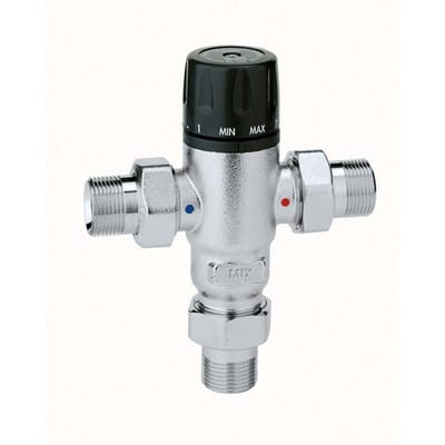 Caleffi Thermomischer 3/4'' Brauchwassermischer thermostatisch 30 bis 65C° m. Verschraubungen 521500