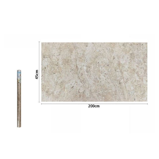 Trade Shop Traesio - Trade Shop - klebefolie rolle feinsteinzeug marmor-effekt beige 45CM x 2MT 71259 -