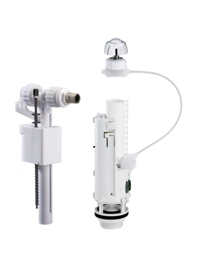 Vollständiger Spülmechanismus Optima 50 mit Doppel-Tasten-Kabel 50+95m - Siamp