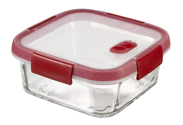 Curver pojemnik cook kwadratowy 0,7l /transparentny/ czerwony