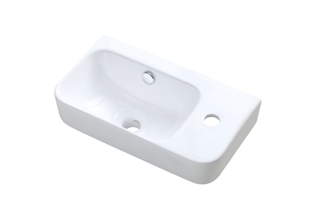 Handwaschbecken Volo Weiß Keramik Wandmontage 45 x 25,5 x 16 cm Waschbecken