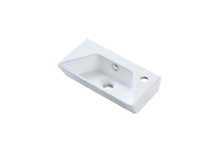 Primaster - Handwaschbecken Arta Weiß Keramik Wandmontage 40,5 x 22 x 13,5 cm Waschbecken