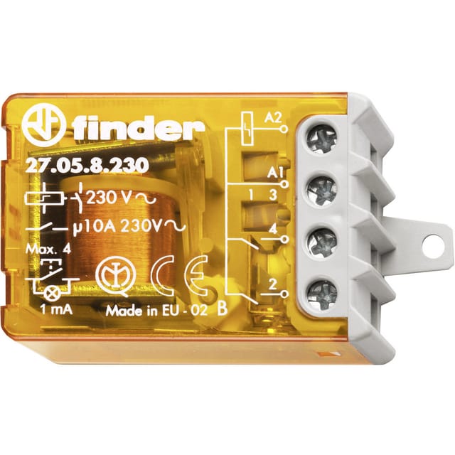 Finder - Stromstoß-Schalter Unterputz 27.05.8.230.0000 2 Schließer 230 v/ac 10 a 2300 va 1 St.
