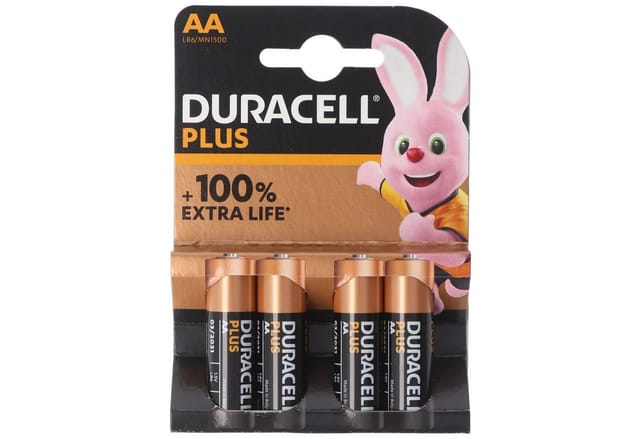 4x Duracell MN1500 AlMn Plus Power Mignon aa Batterie