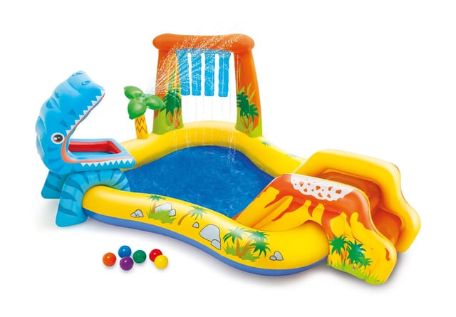 Intex - Aufblasbarer Pool Dinosaur Play Center 249x191x109 cm 57444NP