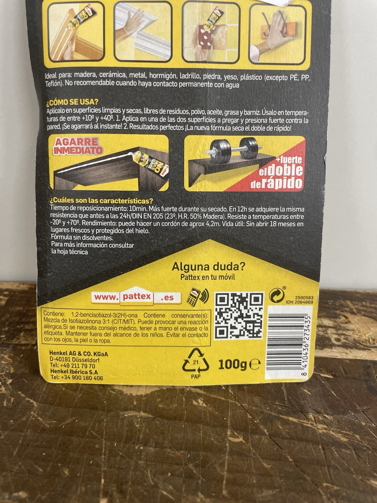 Klebstoff Pattex No More Nails Weiß 100 Gramm Bild 2