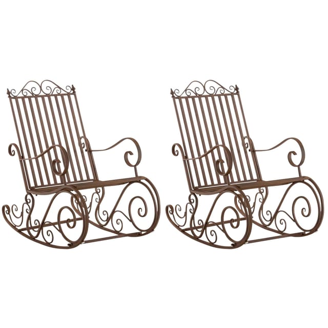 CLP - 2er Set Schaukelstühle Smilla braun
