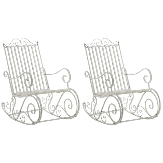 CLP - 2er Set Schaukelstühle Smilla antik weiß