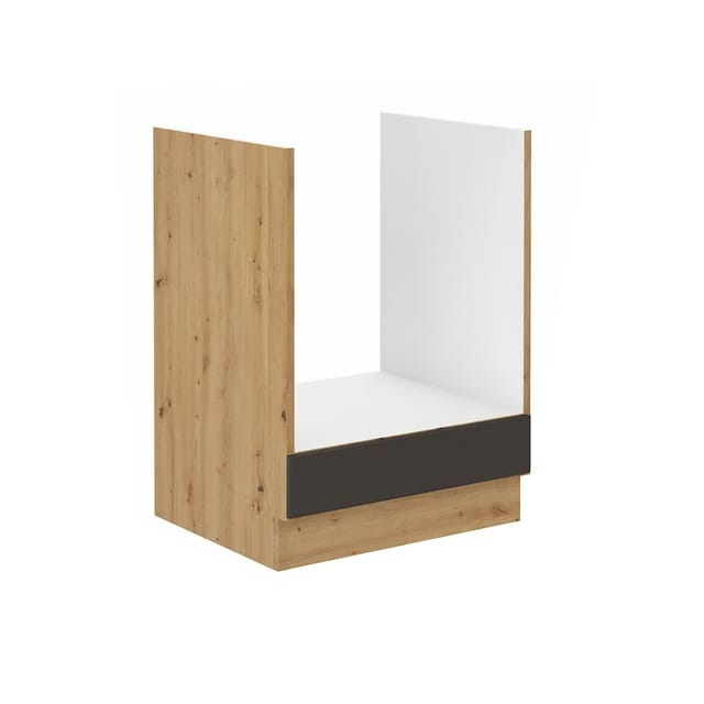 Küchen Preisbombe - Herd Unterschrank 60 cm Stilo Grau Eiche Artisan Küchenzeile Küchenblock Küche