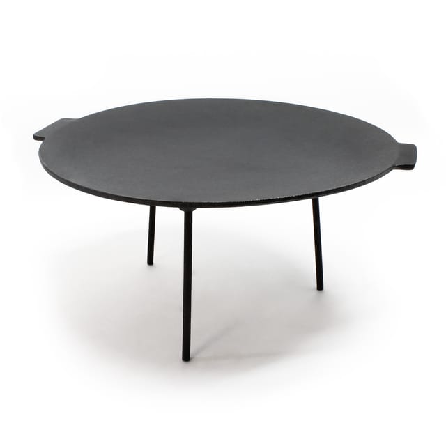 Dutch Oven Grillplatte rund Ø44cm Höhe 44cm, Grillaufsatz mit 3 Beinen, Gusseisen mit Antihafteffekt