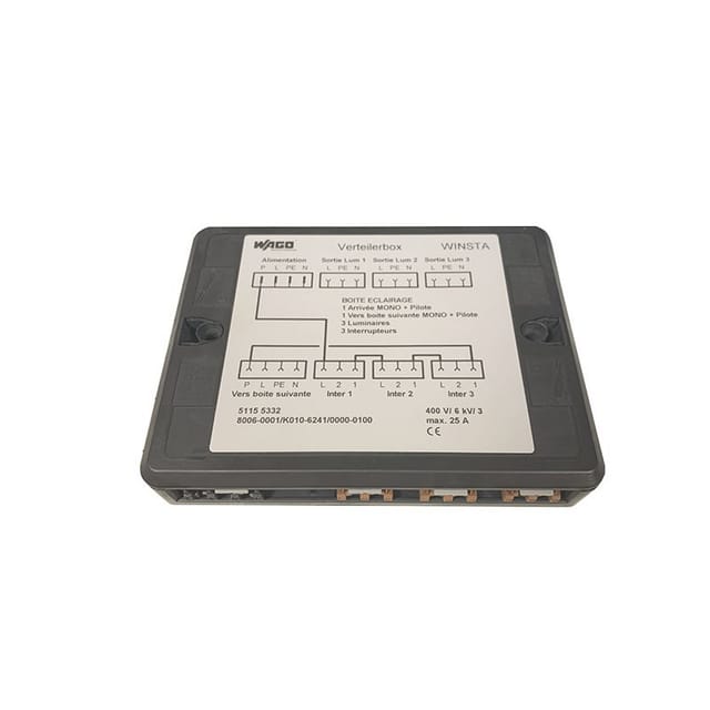 Wago - 8006-001 Winsta Verteilerkasten 400V 25A - Schwarz