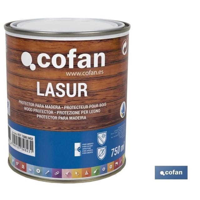 Lasur Wasserschutz für mattes Eichenholz 750 ml
