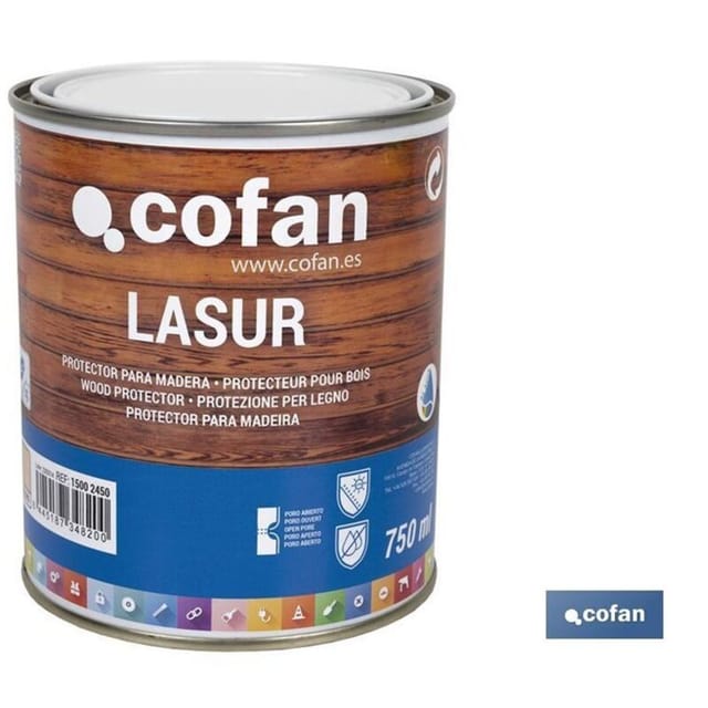 Lasur Wasserschutz für farbloses, mattes Holz, 750 ml