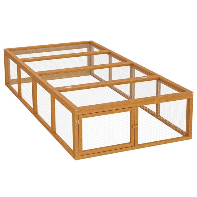 Wiltec - xxl Freilaufgehege Holz 1800 x 900 x 480 mm, Kasten Stall mit klappbarer Abdeckung, Kleintierstall Kaninchen Hasen, Freigehege