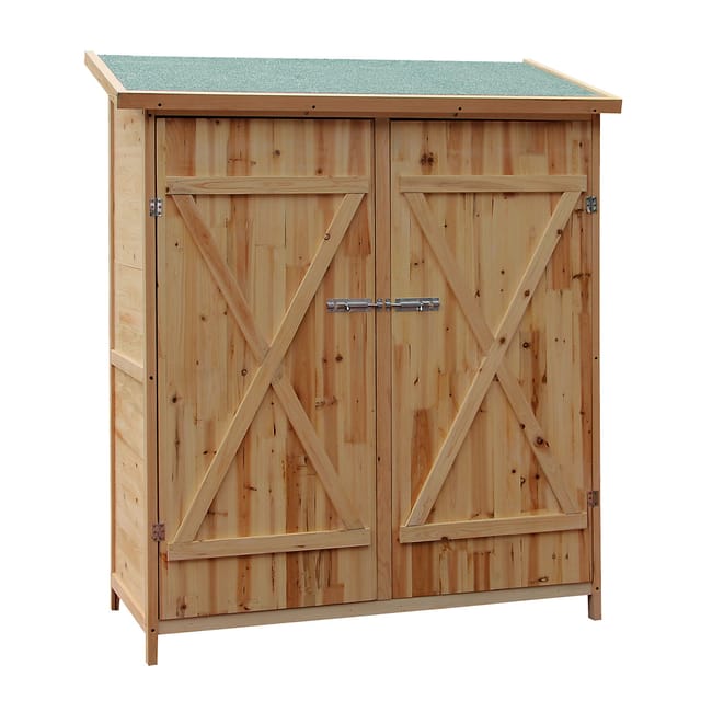 Gerätehaus xxl holz Gartenschrank für Gartengeräte inkl. Montagematerial Gartenhaus zur Aufbewahrung Geräteschuppen Geräteschrank - Wiltec