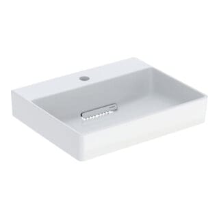 Keramag - Geberit one Aufsatzwaschtisch, Abgang horizontal, weiß,