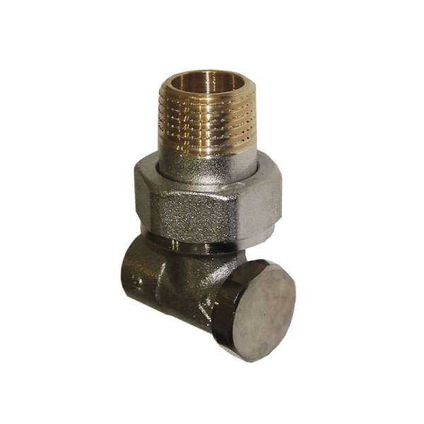 Rücklaufverschraubung Rücklaufventil vernickelt Eck ½" x 15mm zum Einlöten