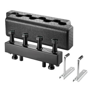 Oventrop - Verteilerbalken Regumat dn 25 mit Isolierung für 3 Heizkreise Stahl 1351583