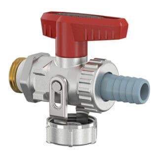 Simplex kfe Kugelhahn 1/2'' Flügelgriff Durchgang, mit Schlauchtülle selbstdichtend F10638