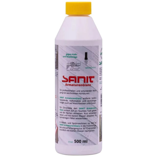 Sanit ArmaturenGlanz 3011 500 ml, Flasche, gegen Kalk- und Rostbeläge