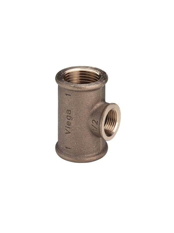 T-Stück 3130 in Rp1 x Rp1/2 x Rp1 Rotguss - Viega