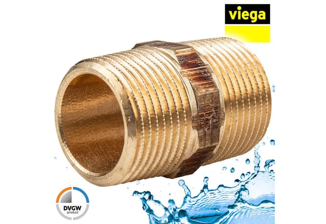 Banyo - Viega Rotguss Nippel Doppelnippel ag/ag - 1 Zoll - Typ 3280