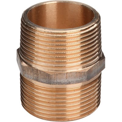 Viega Doppelnippel 3280 in R1 1/4 Rotguss
