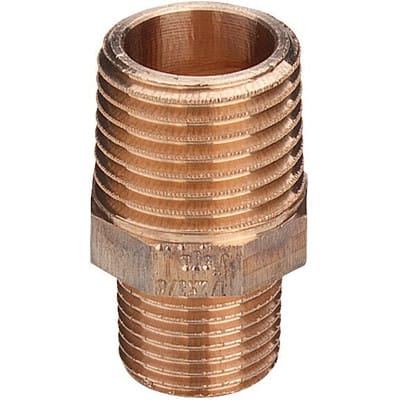 Viega - Reduziernippel 3245 mit Mehrkant in R1 1/4 x R1 Rotguss