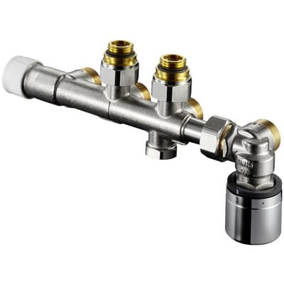 Oventrop - Multiblock t-rtl Hahnblock mit RTL-Ventil Zweirohr 1/2''AG x 3/4''AG Eck 1184086