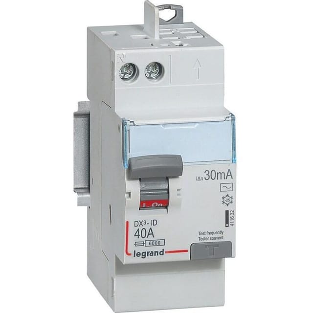 Legrand DX³-ID 2P 40A AC 30mA Grau Fehlerstromschalter