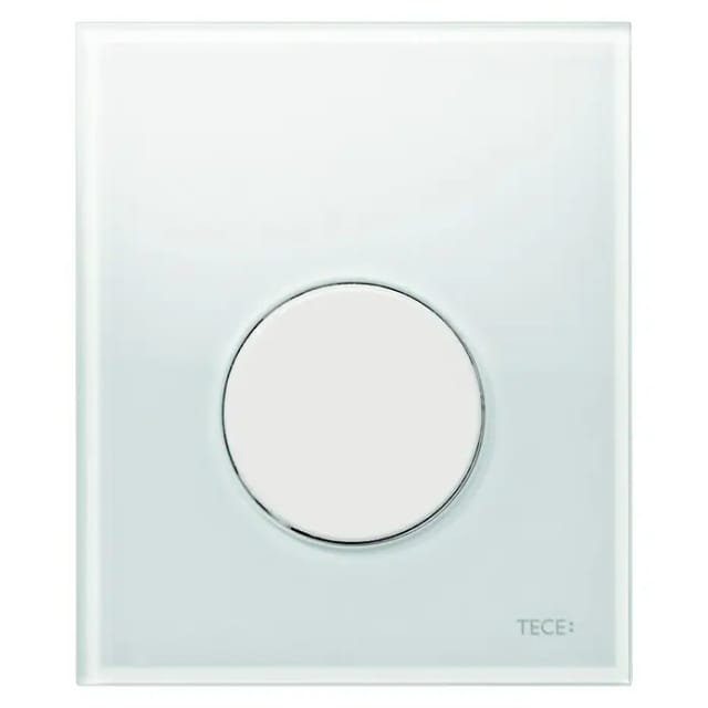 Tece Gmbh - tece Urinalbetätigung TECEloop inkl. Kartusche, Glas weiß, Taste weiß 9242650