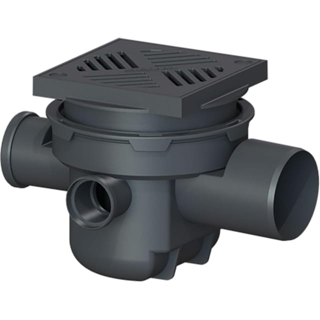 Banyo - Kessel Kellerablauf Der Universale dn 100, Rost schwarz, Rückstauschutz